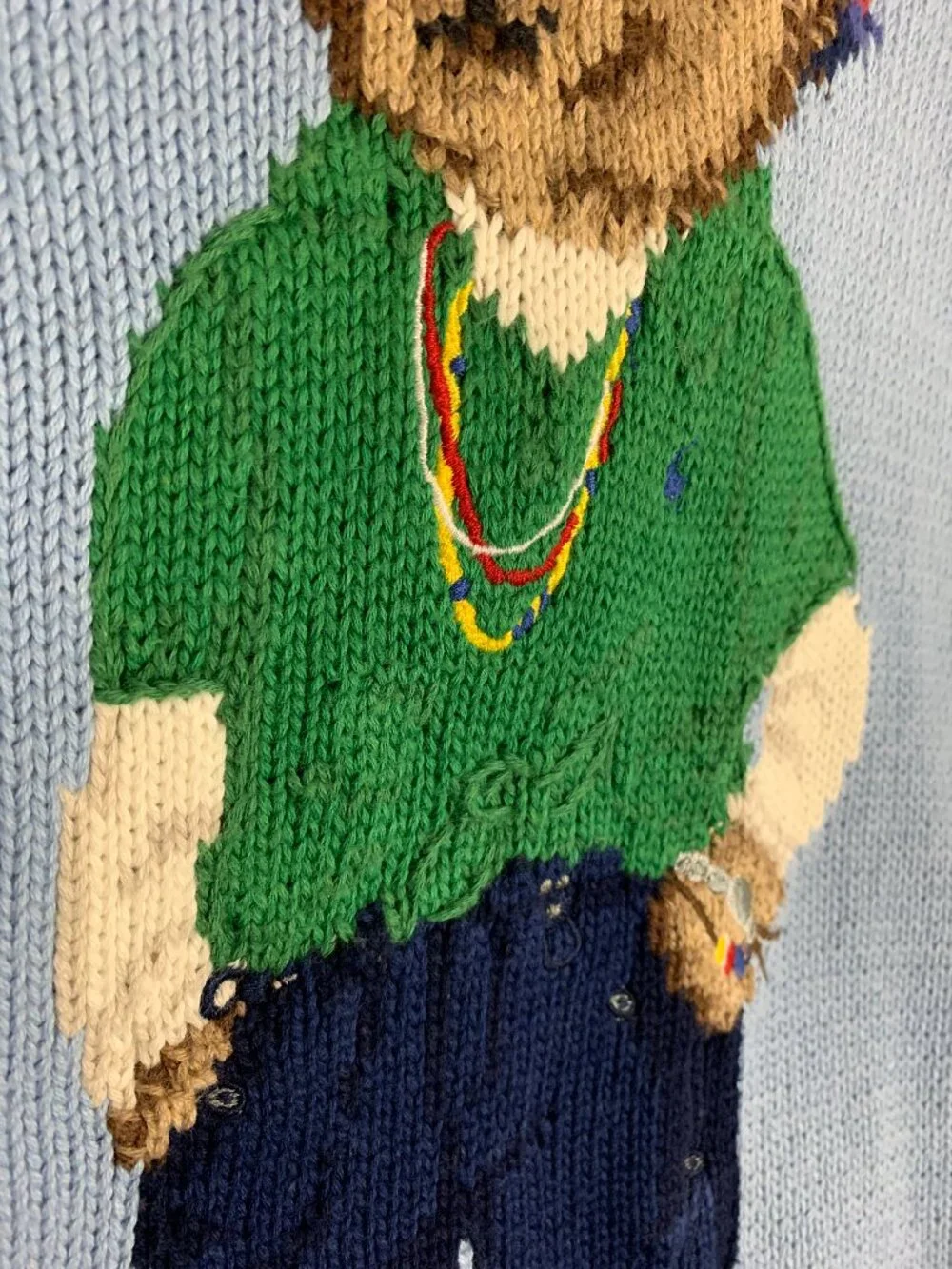 Polo Ralph Lauren Bermuda Polo Bear Blue Hoodie Women's M - Picture 6 of 16